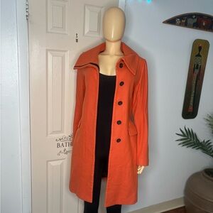 Club Monaco Vibrant Orange Trench Coat